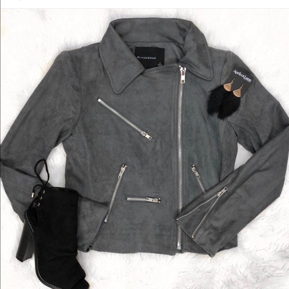 Gray suede jacket